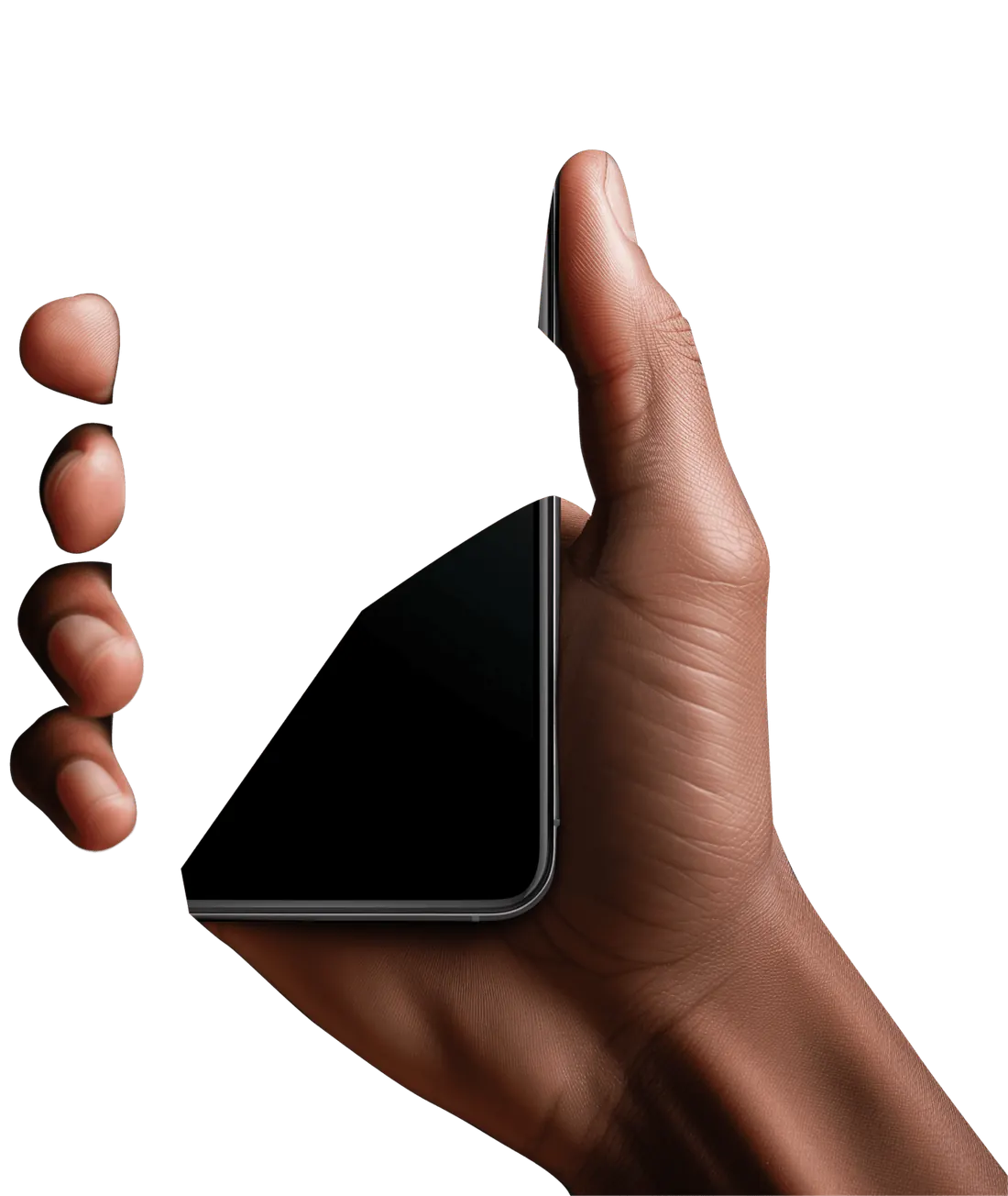 Telefono che tiene la mano